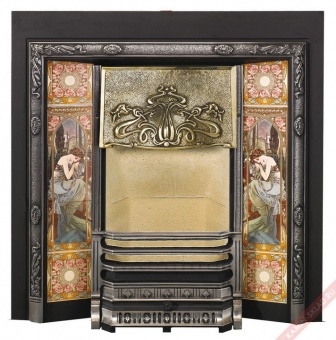 Art Nouveau Tiled Fireplace в Мурманске